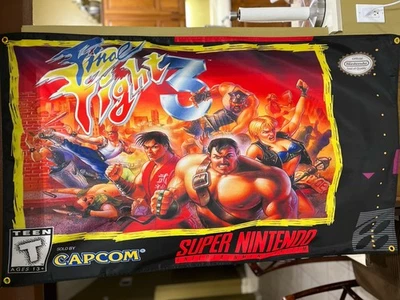 Final Fight 3 Nintendo SNES Boxart 5' Flag Banner Poster 1995 - Image 1 of 3