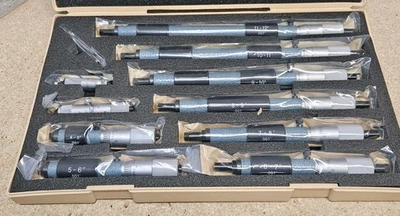 Mitutoyo No. 133-904 - 10 piece tubular inside micrometer set - 2" to 12" range - Image 1 of 4