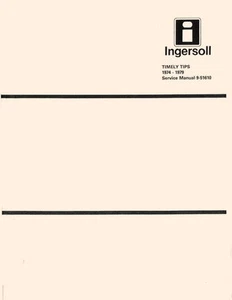 Case Ingersoll Timely Tips 1974-1979 Service Manual  - Picture 1 of 1