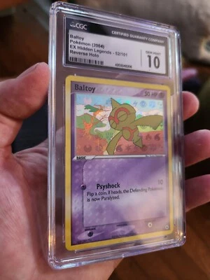 (POP 4) CGC 10 GEM MINT Pokemon EX Hidden Legends 52/101 Baltoy REVERSE HOLO - Image 1 of 4