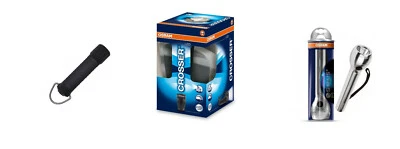3x Taschenlampen Set OSRAM Crosser + Sirius Taschenlampe, Handleuchte, Keylight - Bild 1 von 4