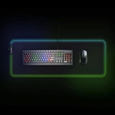 Mouse Pad Keyboard Gaming Large Oversized LED Glowing Extended Soft Rubber New - Image 1 of 4