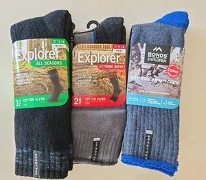 6/10 Pack Explorer Mens All Seasons+ Extreme Impact Cotton Socks 11-14 - Picture 1 of 1