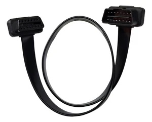 60cm 16-Pin Female Adapter Automotive OBD2 Flat Extension Cable Diagnostic Tool - Picture 1 of 12