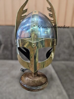 Máscara Vikinga Normanda Medieval Casco-Guerrero Romano Réplica Disfraz Foto 1 de 4