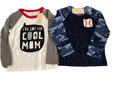 First Impressions JUEGO DE 2 camisas manga larga niño pequeño talla 4T nuevas con etiquetas Foto 1 de 4