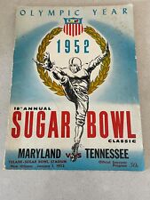 1952 Sugar Bowl College Football Program Maryland Terps v. Tennessee Volunteers