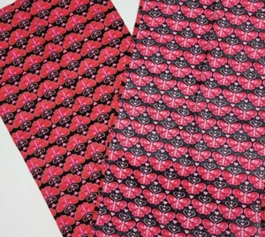 Butterfly Table Runner Red Pink Black Glitter 72" X 19" Decorative Home Decor - Picture 1 of 3