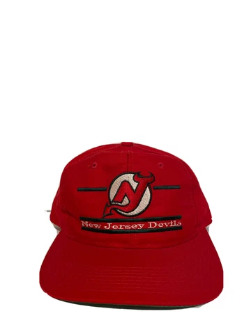Vintage 90’s New Jersey Devils Youngan The Game Split Bar Snapback Cap Hat Cover