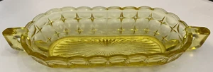 Vintage Indiana Glas Tiara Constellation gelb Relish Snack Servierschale - Bild 1 von 7