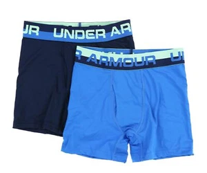 Under Armour 242199 Boys Kids 2-Pack Underwear Boxer Brief Blue/Navy Size YSM - Picture 1 of 2