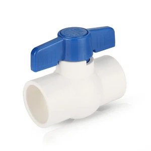 Válvula de bola de PVC EFIELD 1-1/4" deslizamiento × 1-1/4" deslizamiento, Sch. 40 Construcción, Soldadura Solvente - Imagen 1 de 6