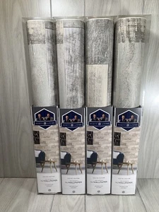 Self-Adhesive Wallpaper Salvaged Plank Blue Green Scott Living 20.5 in x 18ft X4 - Picture 1 of 6