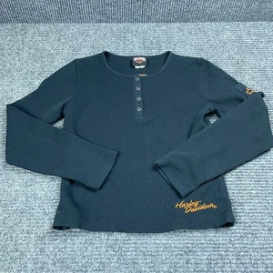Harley Davison Shirt Damen Small Schwarz Langarm Motorräder Baumwolle - Bild 1 von 5