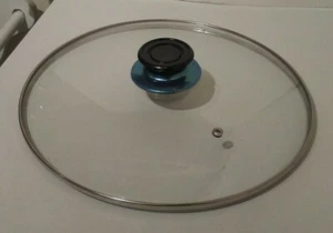 Vintage Unbranded 11 1/2" INNER DIAMETER VENTED GLASS LID - Picture 1 of 6