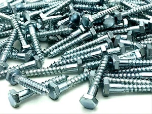 COACH SCREWS M6 - 6mm x 40mm bright zinc plated BZP wood screw hex lag bolt(708) - Picture 1 of 5