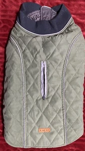 EMUST QUILTED DOG JACKET Green SIZE Large EUC - Picture 1 of 3
