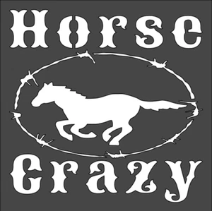 1-5,5x5,5 Zoll Schablone, (ND-74) Horse Crazy (6mil) - Bild 1 von 2