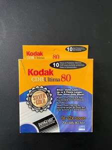 KODAK ULTIMA 80 - 10 CD-R 12x 700MB - RARE SILVER+GOLD - NEW/NUOVI - Foto 1 di 2