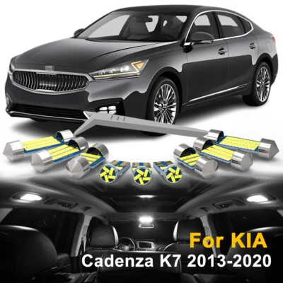 12x White LED Interior Map Trunk License Lights Bulbs for 2013- 2020 Kia Cadenza Foto 1 de 4