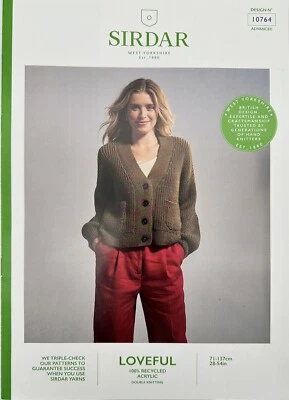 Knitting Pattern Rare Earth Cardigan Sirdar Loveful - 10764 - Image 1 of 4
