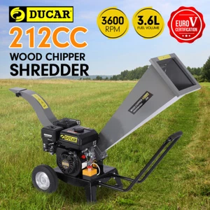 Ducar Wood Chipper Shredder Mulcher Garden 7HP Petrol Motor Upright Grinder - SL - Picture 1 of 11