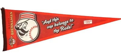 2021 Cincinnati Reds SGA Marty Brennaman Hall of Fame Felt Pennant 29.5" - Image 1 of 4