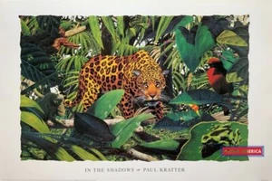 Paul Kratter In The Shadows Vintage Wildlife Kunstdruck 24 x 36 - Bild 1 von 4