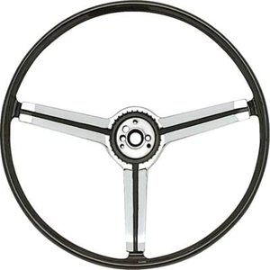 Steering Wheel and Shroud Black-Bright Chrome 67 Camaro w/Cstm Interior RPO Z87 - Imagen 1 de 1