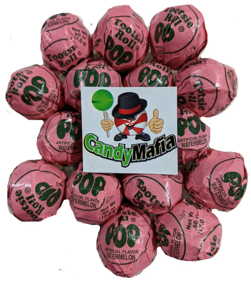 Tootsie Pops WATERMELON Tootsie Pop 60 Lollipop Sucker Pink Watermelon suckers - Image 1 of 1