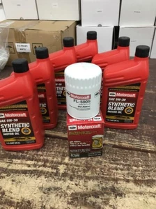 Motorcraft SAE 5W-30 Synthetic Blend Motor Oil XO-5W30-QSP 6qt. And Fl500s - Picture 1 of 4