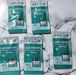 5 x 5ml Jason Organic Soothing 84% Aloe Vera Hand & Body Lotion Moisturizing - Picture 1 of 3