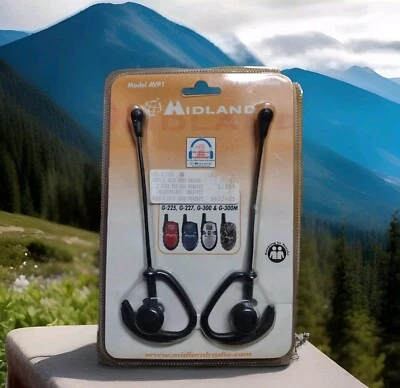 Midland AVP1 Over The Ear 2-Way Radio Headsets Boom Microphone PTT Button - Image 1 of 4