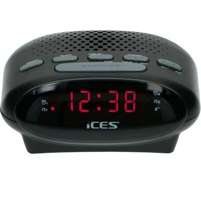 Lenco ICR-210 - FM-Uhrenradio & Radiowecker - netzbetrieben - LED - schwarz - Bild 1 von 4