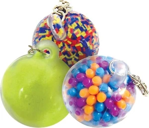 Fidget Key Chain Balls - 3 Pack Keychain Balls for Kids & Adults - Sensory CH - Picture 1 of 8
