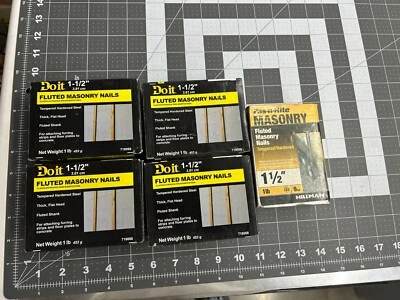 全新 4 磅 批量 4 件装 Do It Best 1-1/2 英寸 花槽混凝土砌体钉 — 第 1/4 张图片