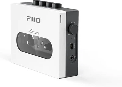 FiiO CP13 Portable Cassette Tape Player w/3.5mm Earphone Jack (White/Black)