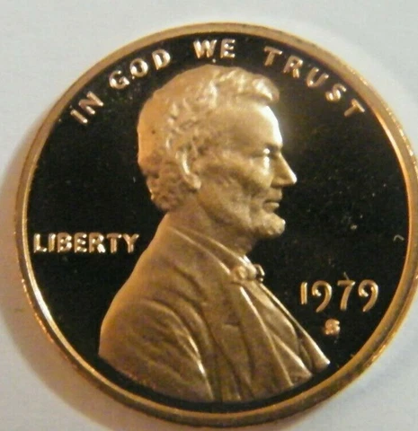 1979 Type 2 Proof Lincoln Memorial Penny US Coin Cents Choice to Gem Cover