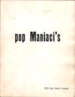 1970s POP MANIACI'S vintage Italian restaurant dinner menu MILWAUKEE, WISCONSIN