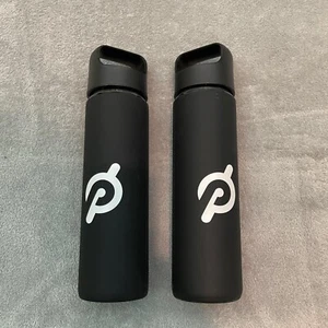 Peloton Rubberized Glass Water Hydro Bottles Black Non-Slip Grip - Picture 1 of 4