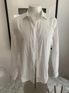 Louis Vuitton Paris Fitted Long Sleeve White Dress Shirt - Men's 43/17.5 ITALY - Picture 1 of 21