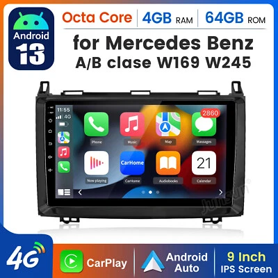 4+64GB Für Mercedes Benz ML350 W164 GL320 Carplay Android 14 Autoradio GPS NAVI - Bild 1 von 4