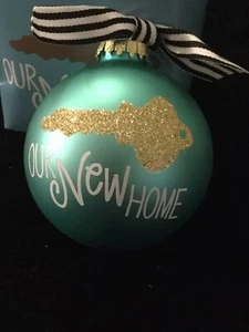 Coton Colors Christmas Ornament Our New Home Gold Key White Letters 4" NIB - Bild 1 von 2