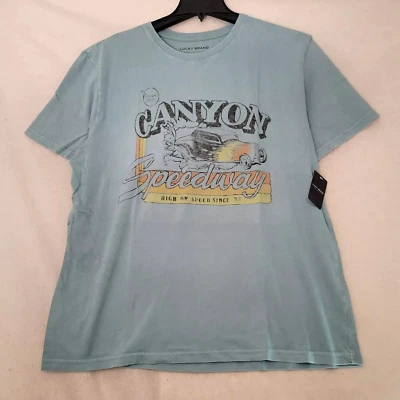 Camisa Lucky Brand Canyon Speedway Para Hombres Mediana M Azul Automóviles Carreras Exterior Logo Nueva con Etiquetas Foto 1 de 4