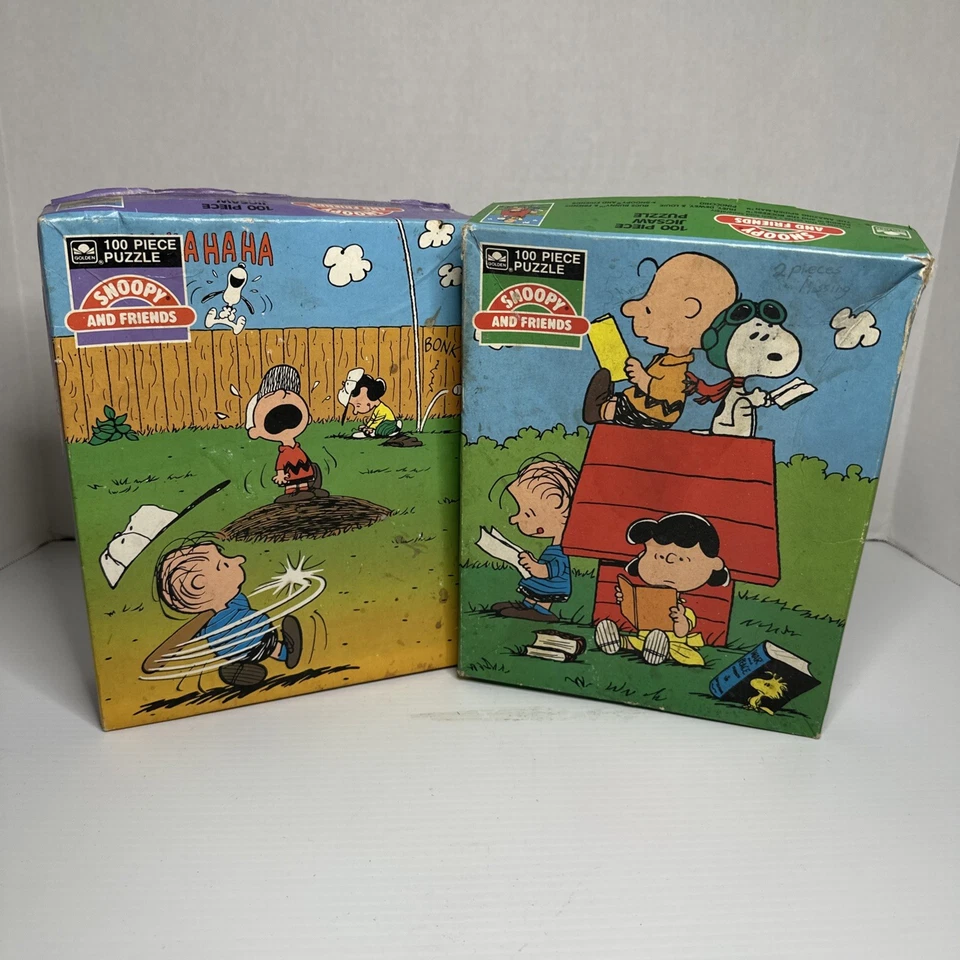 Rompecabezas Snoopy and Friends 100 piezas dorado vintage leer descripción Foto 1 de 4