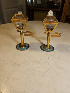 Antique Salt & Pepper Shakers Victorian Lamp Post Style Figural Novelty  - Picture 1 of 13