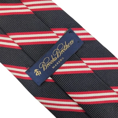 全新无标签 Brooks Brothers Rep 领带豪华编织英格兰丝绸男式领带复古 — 第 1/4 张图片