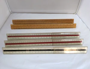 Lot of 5 Vintage Triangle Rulers A. W. FABER CASTELL Z1 & Hughes Owens - Germany - Picture 1 of 11
