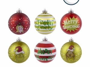 Der Grinch Christbaumkugeln 10er Set Offizieller Dr. Seuss Weihnachtsschmuck - Bild 1 von 1