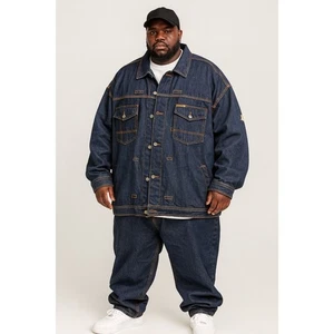 Southpole 2k Team Trucker Jacke Blau Herren Größe 3X Denim Taschen Langarm Y2K - Bild 1 von 8